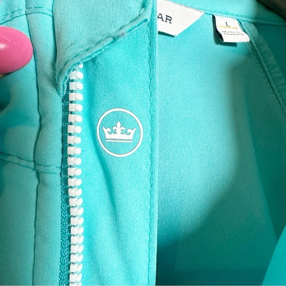 Peter Millar Womens Jacket Hyperlight Merge Teal Size Large Golf Water Wind - Picture 7 of 12
